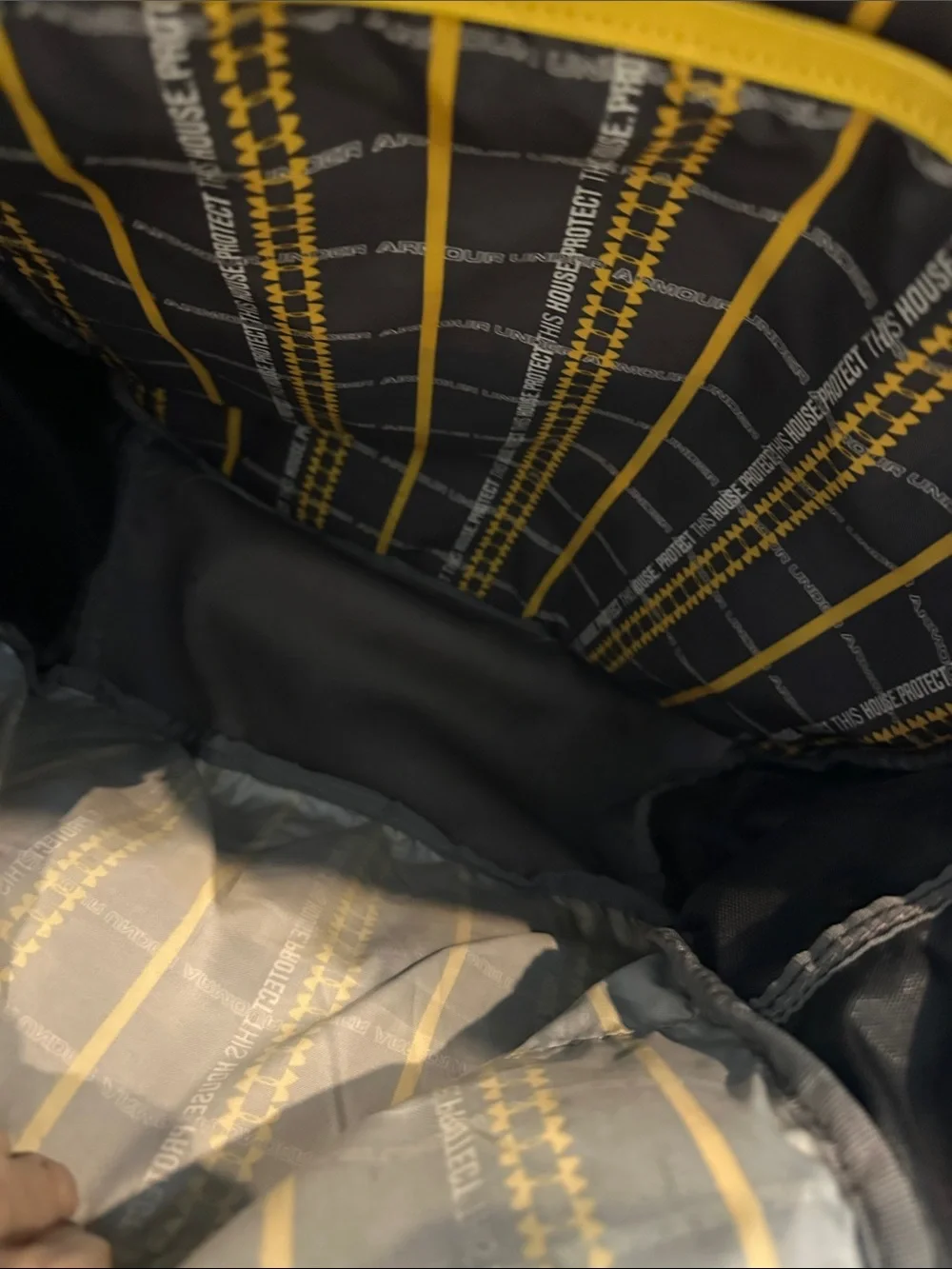 Under Armour Black and Yellow Men's Backpack with Padded Straps